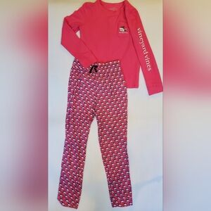 Vineyard Vines Girls Medium Christmas Pajama Set